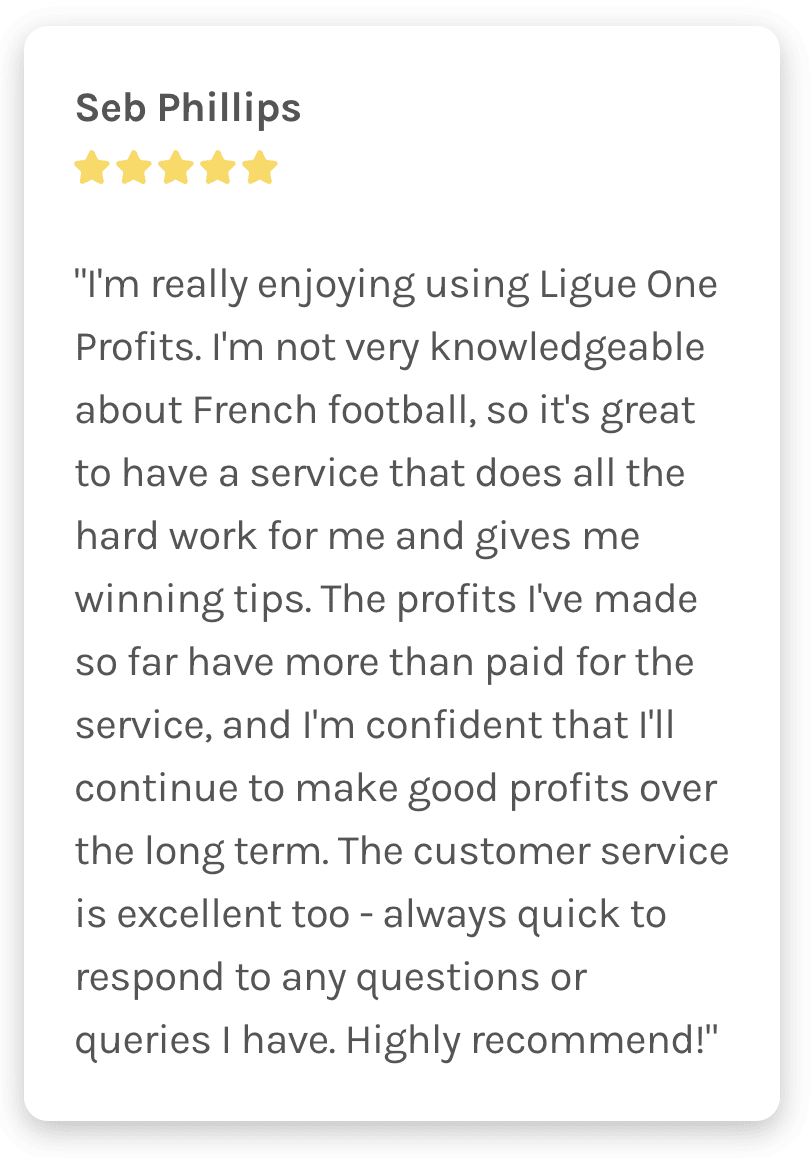 Ligue One Profits testimonial mobile 1