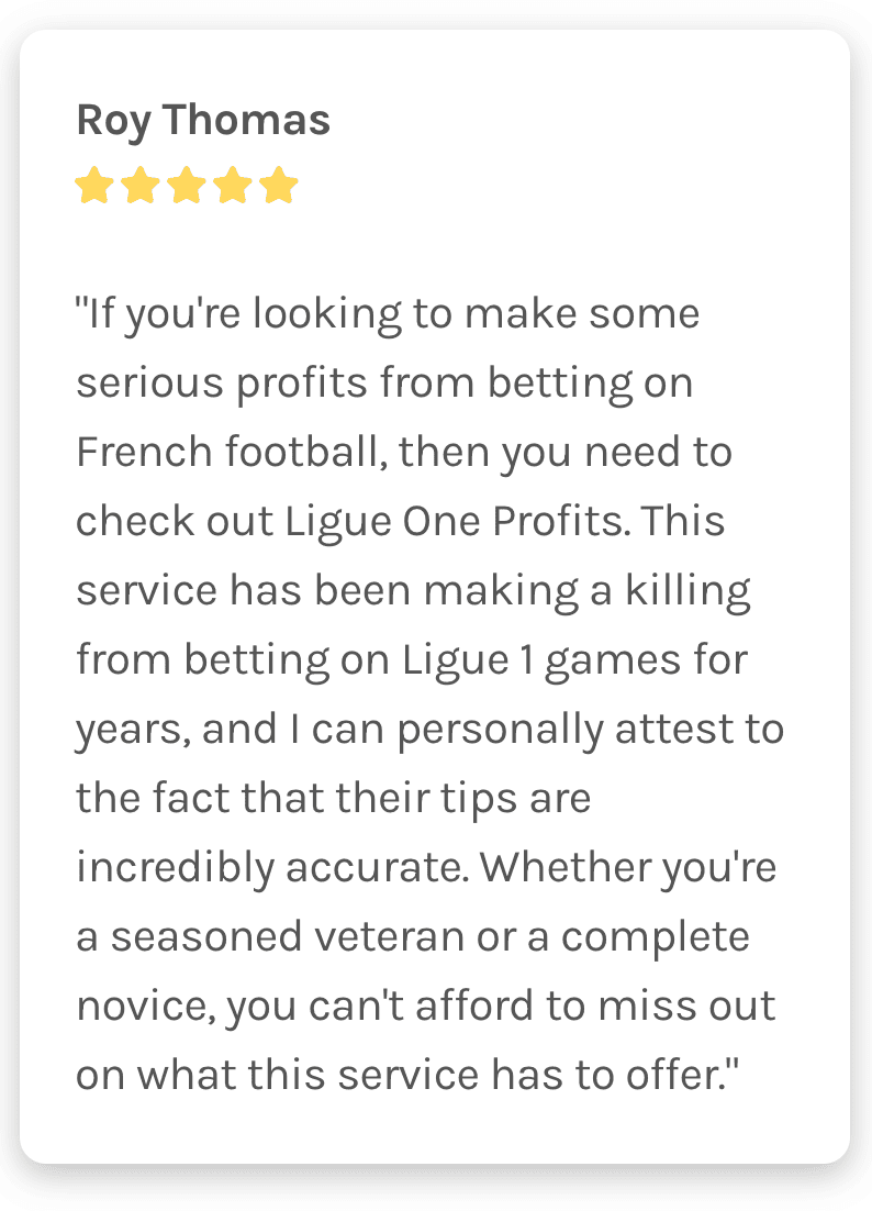 Ligue One Profits testimonial mobile 2